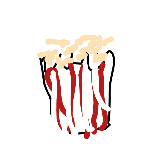 Popcorn drawing by deacspearson