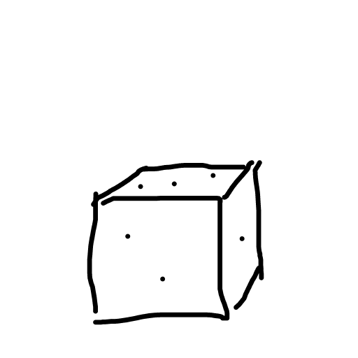 Dice drawing by bia