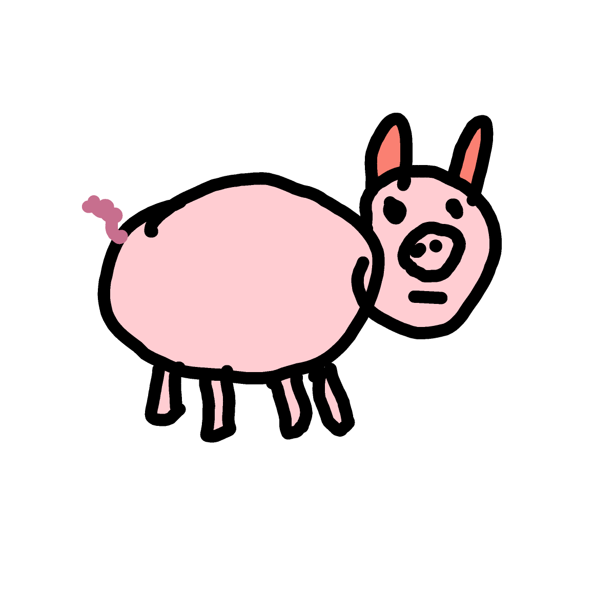 Pig drawing by Almog