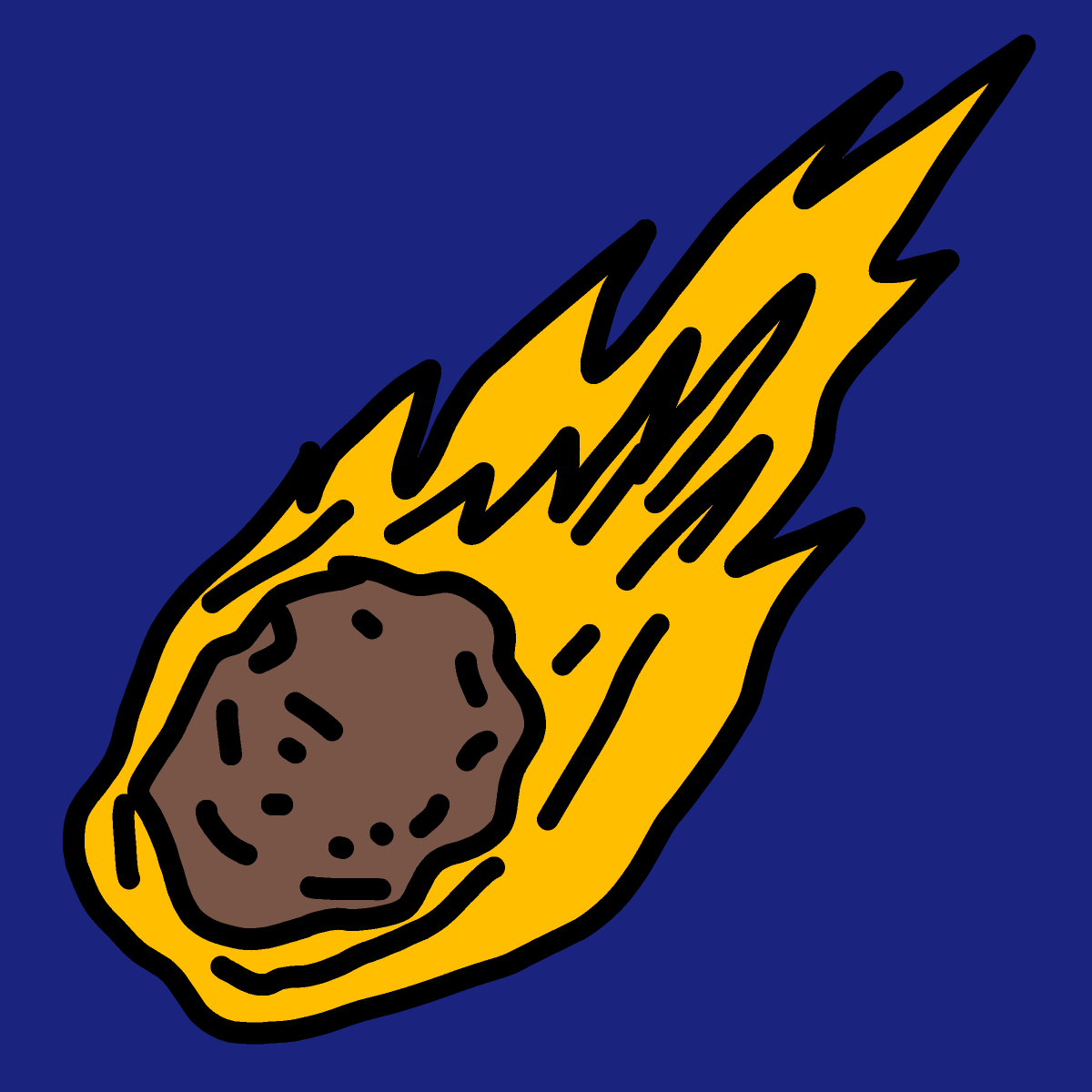 Meteorite drawing by Marcos