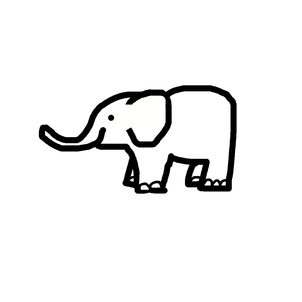 Elephant drawing by navy-fine-loom