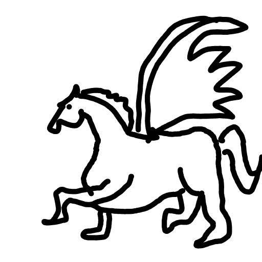 Pegasus drawing by Tessie