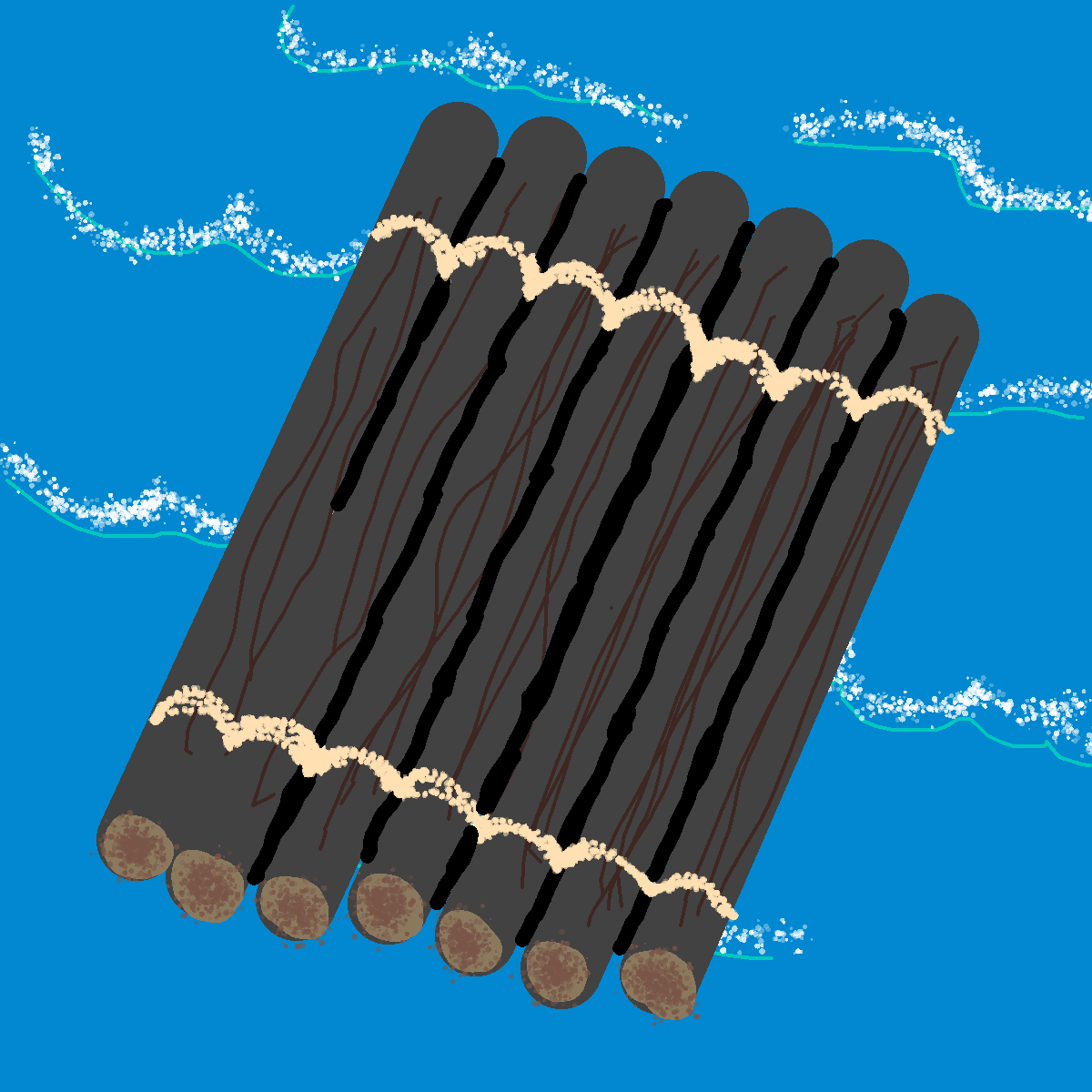 Raft drawing by nicodarunia