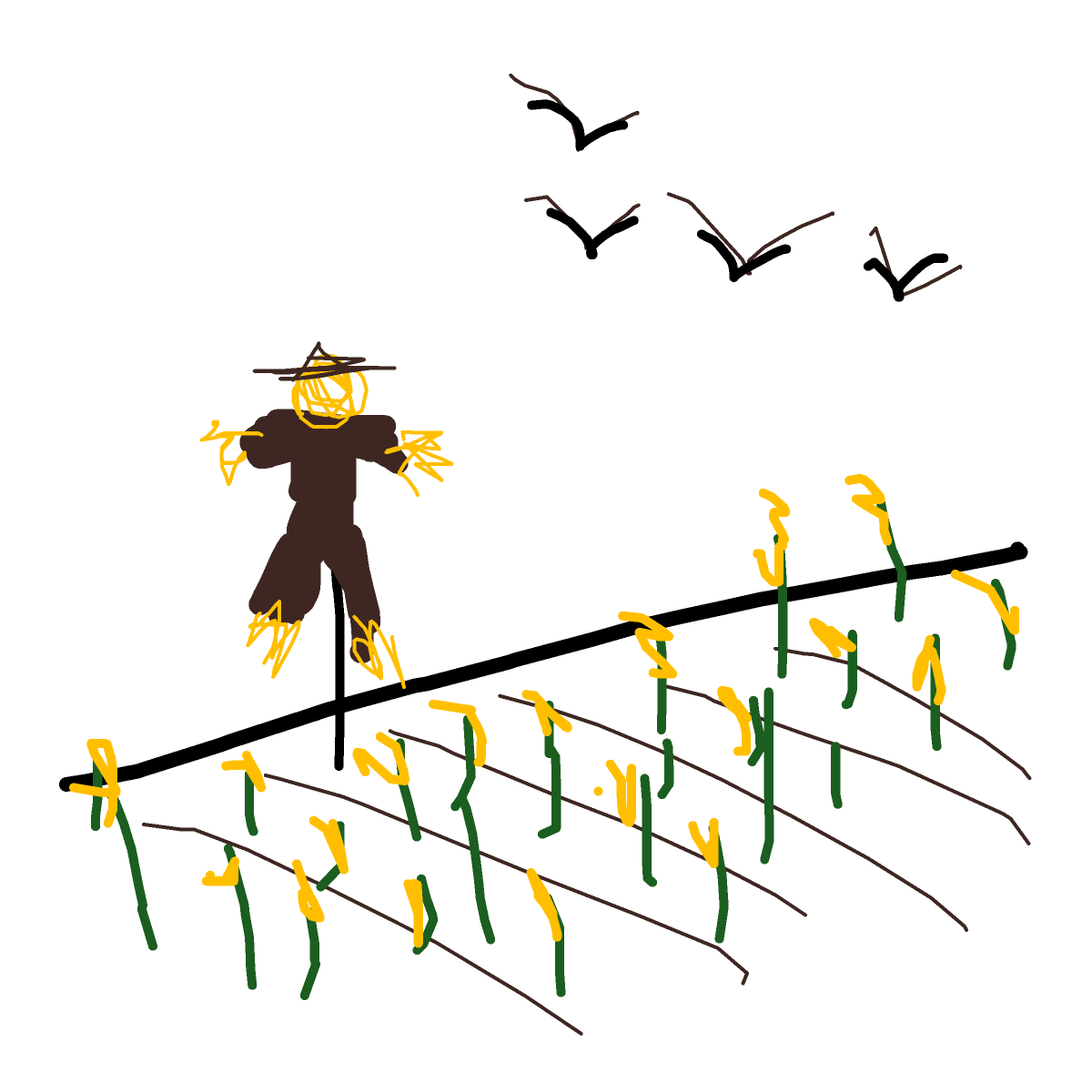 Scarecrow drawing by icy-coral-maker