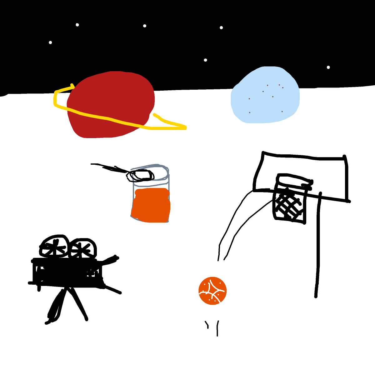 Space Jam drawing by icy-coral-maker
