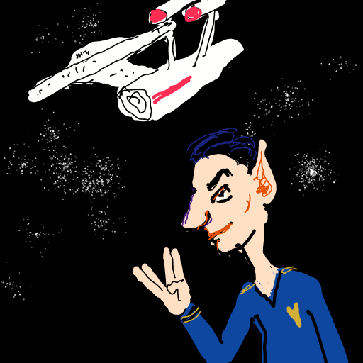Spock drawing by Zizzle Bean