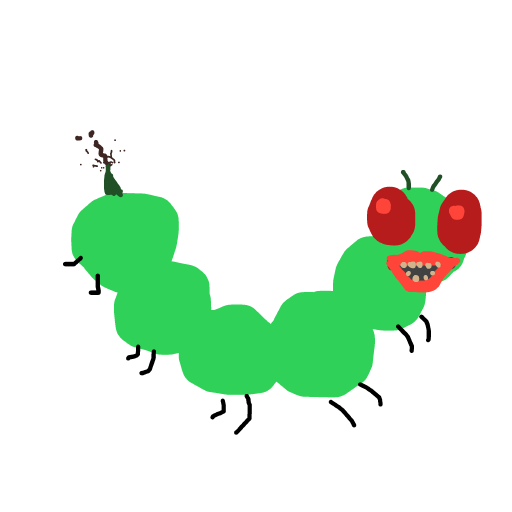 Caterpillar drawing by mikl pickle