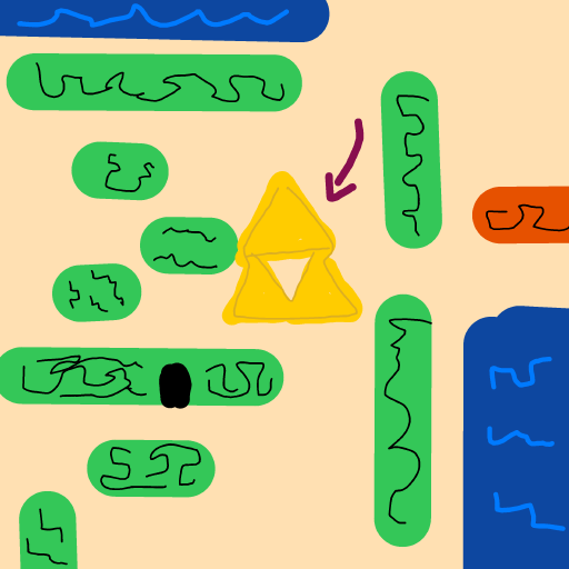 Triforce drawing by Fih