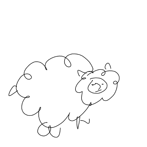 Sheep drawing by Shew