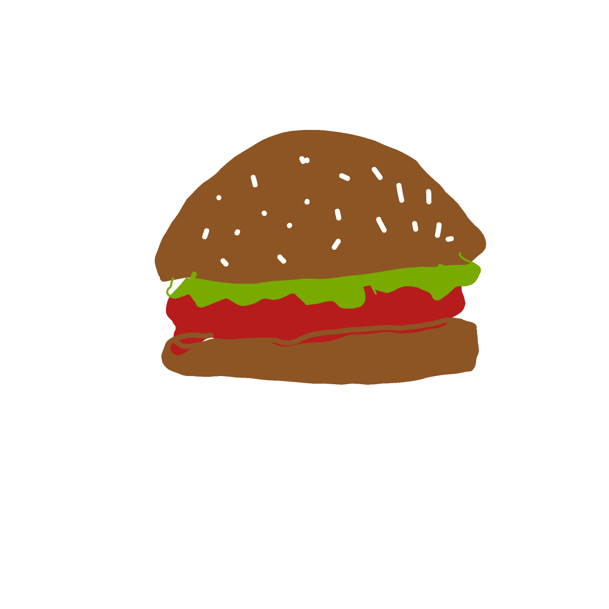 Burger drawing by Nuss