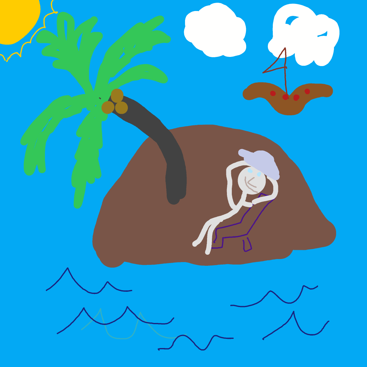 Island drawing by omega-coral-shape