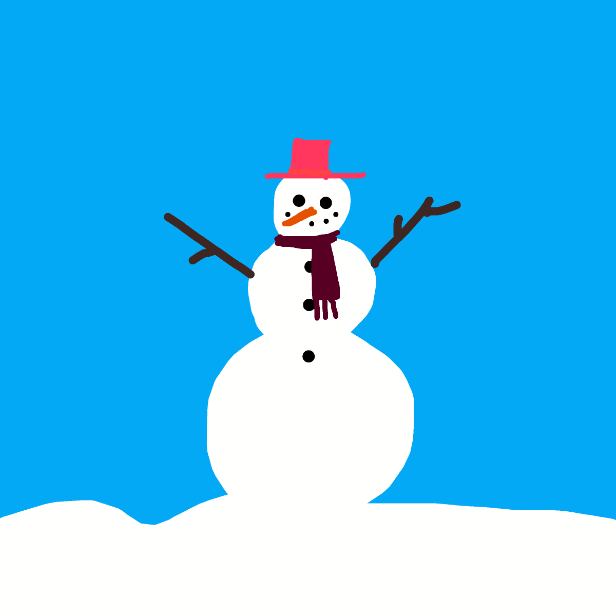 Snowman drawing by spleenonlean