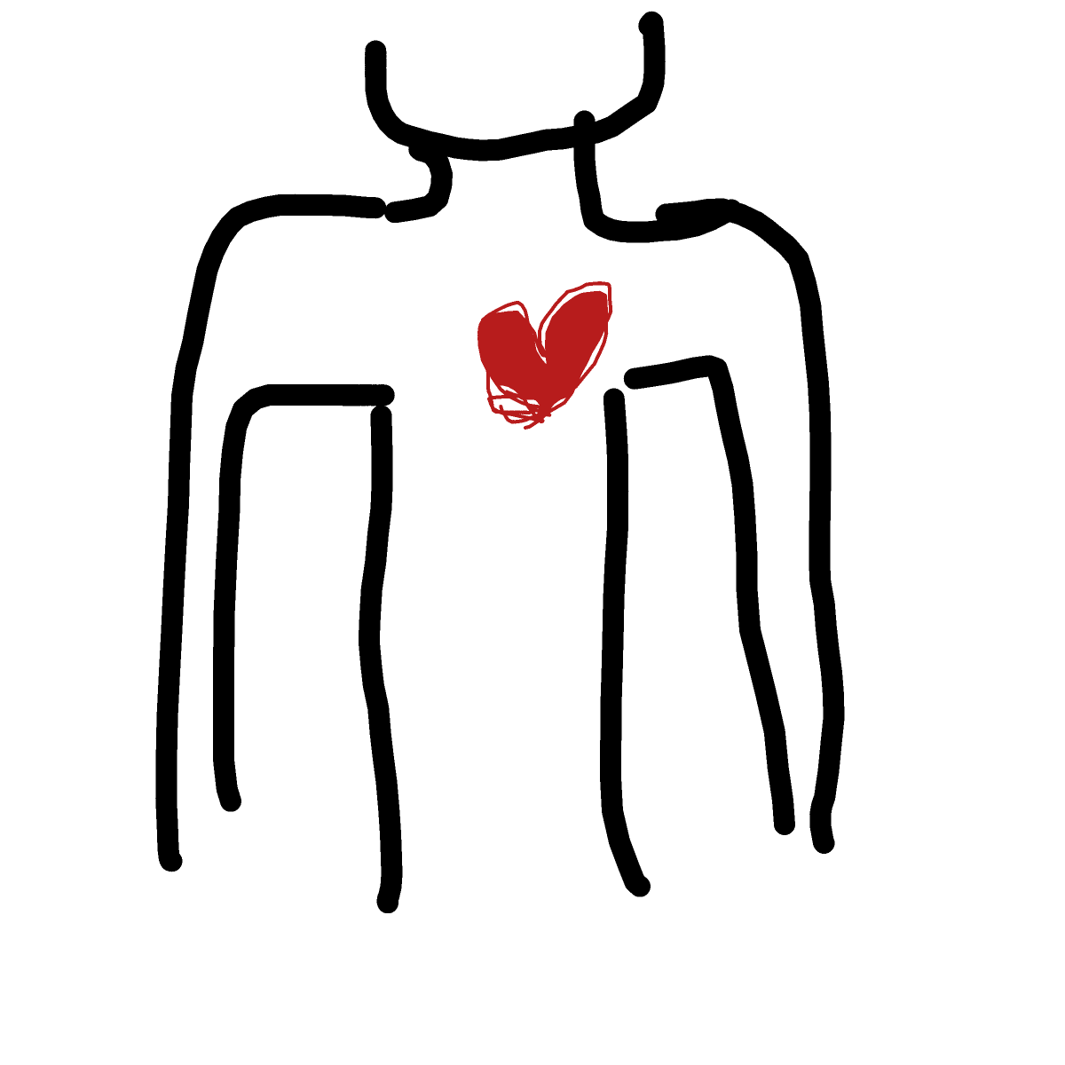 Heart drawing by jukgaa