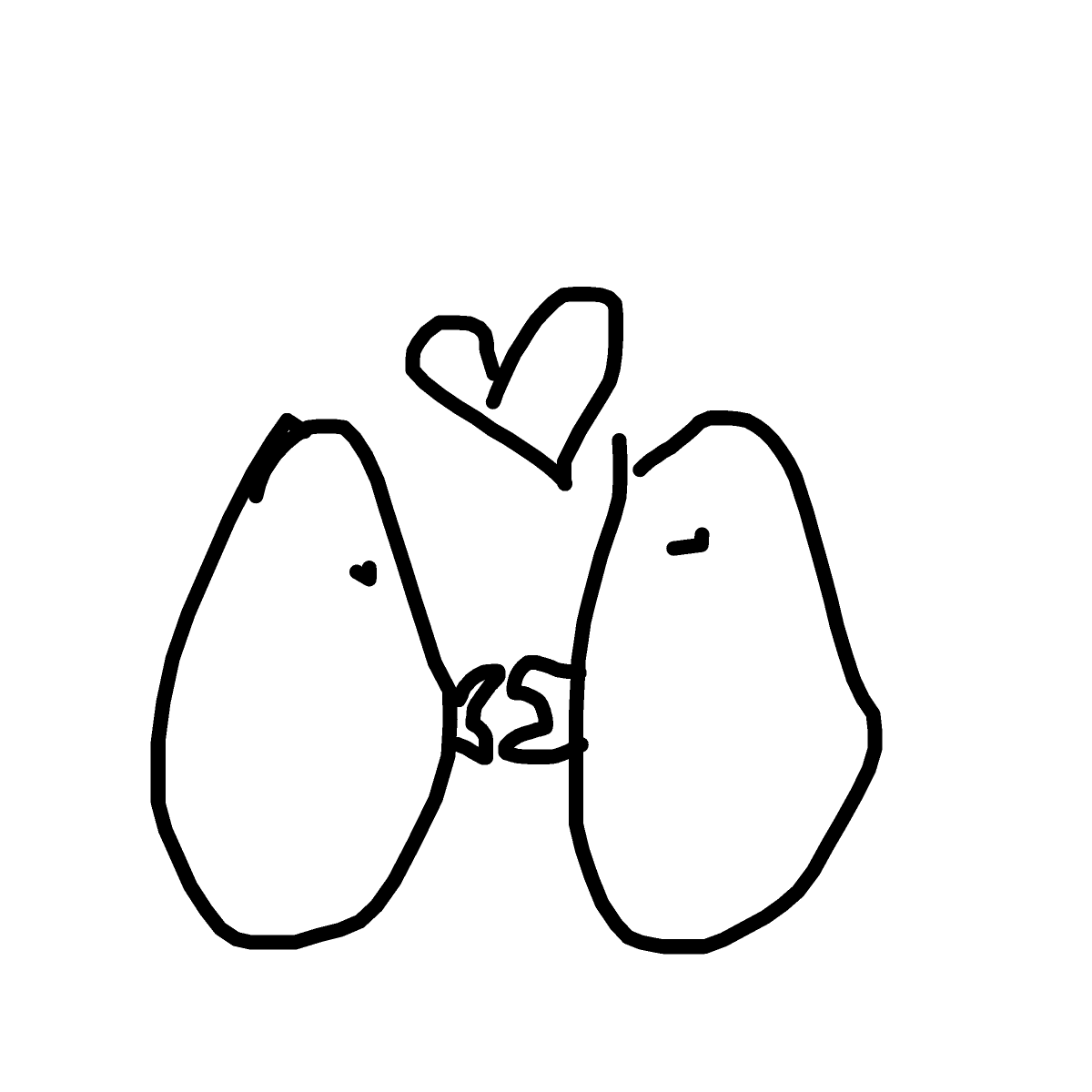 Kiss drawing by isi