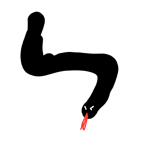 Snake drawing by Shew
