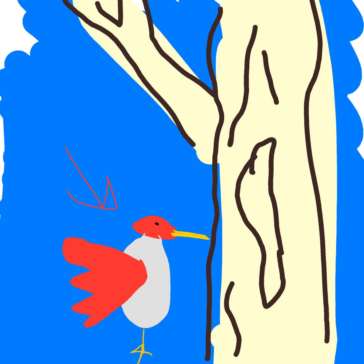 Woodpecker drawing by zinc-solo-artist