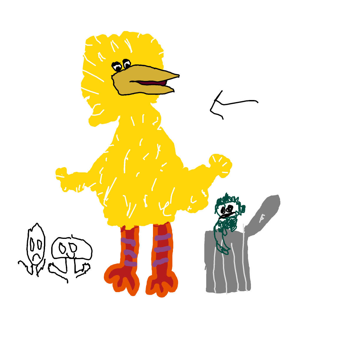 Big Bird drawing by nick-the-duke