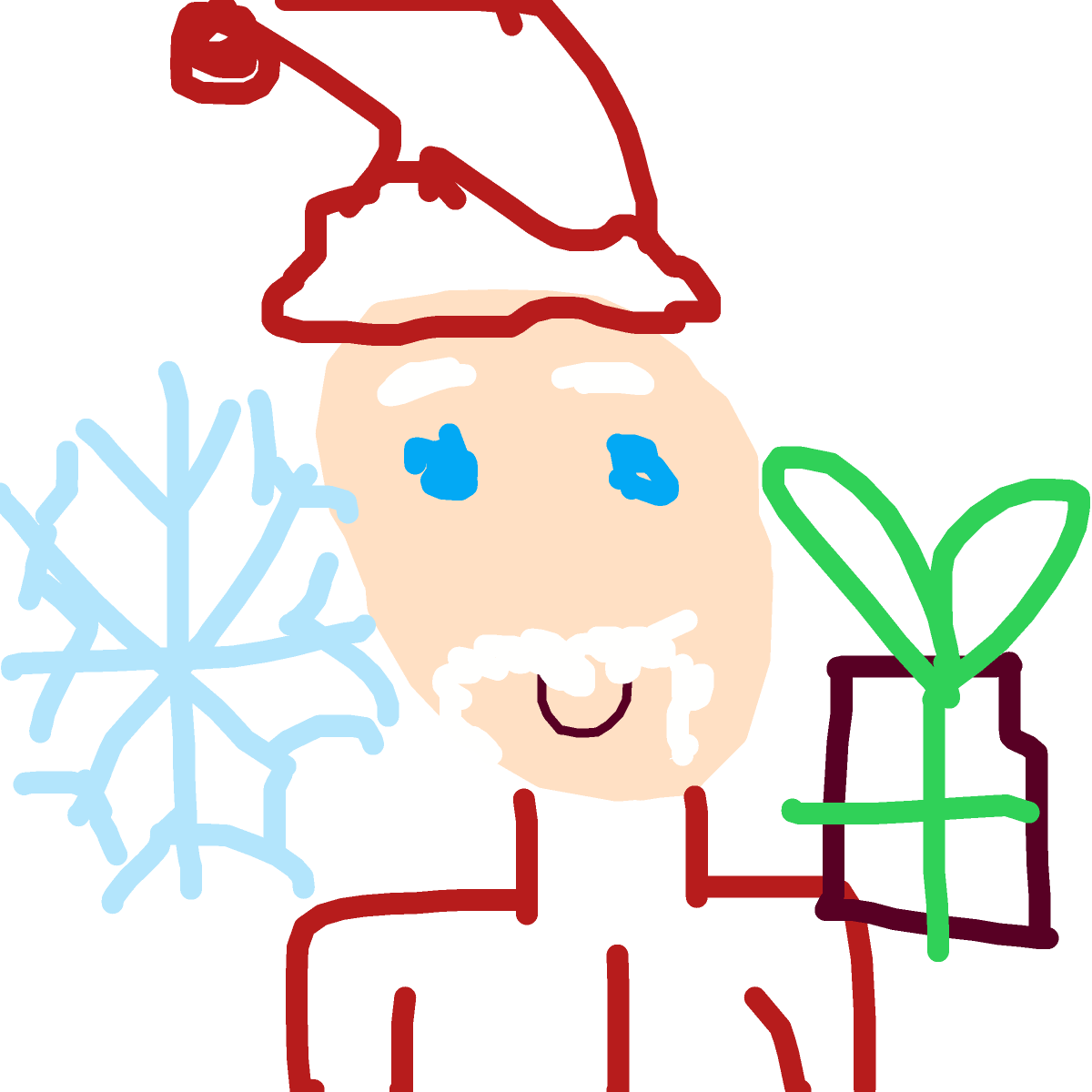 Santa drawing by edge-coal-earth