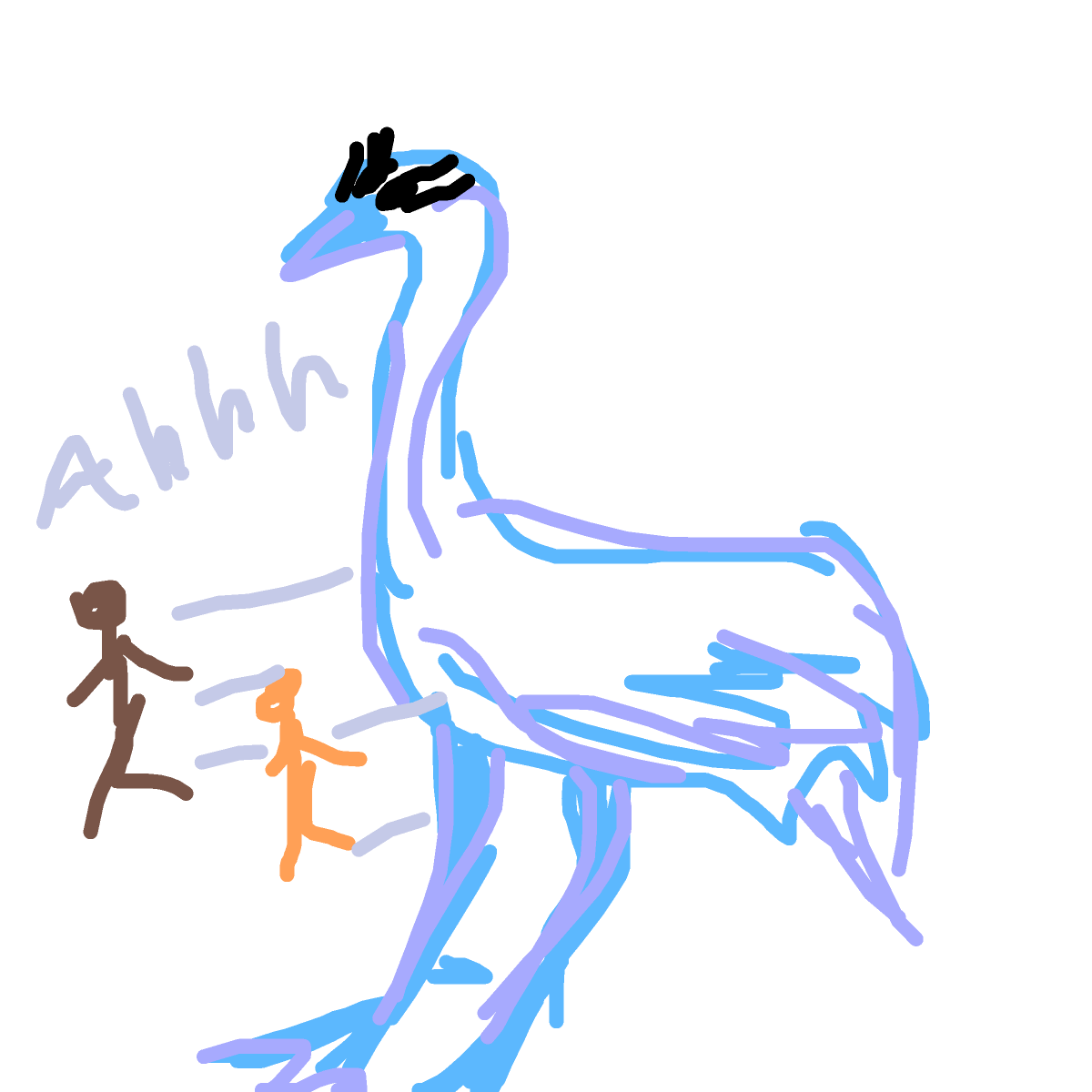 Ostrich drawing by crisp-steel-quest