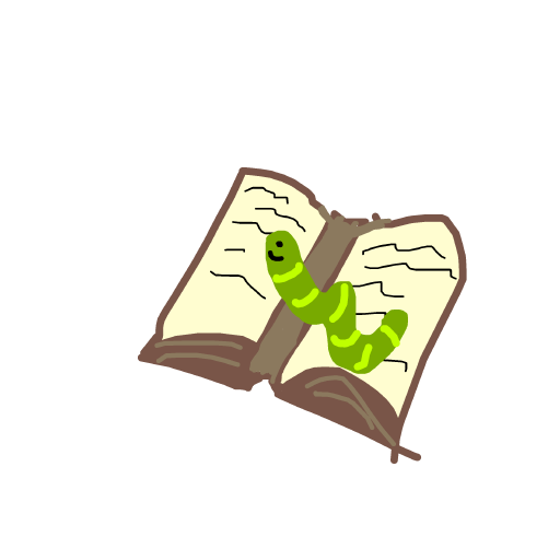 Bookworm drawing by izball