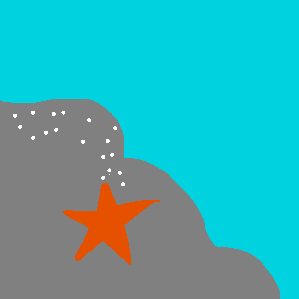 Starfish drawing by pancakes palette