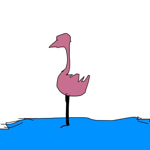 Flamingo drawing by loddie
