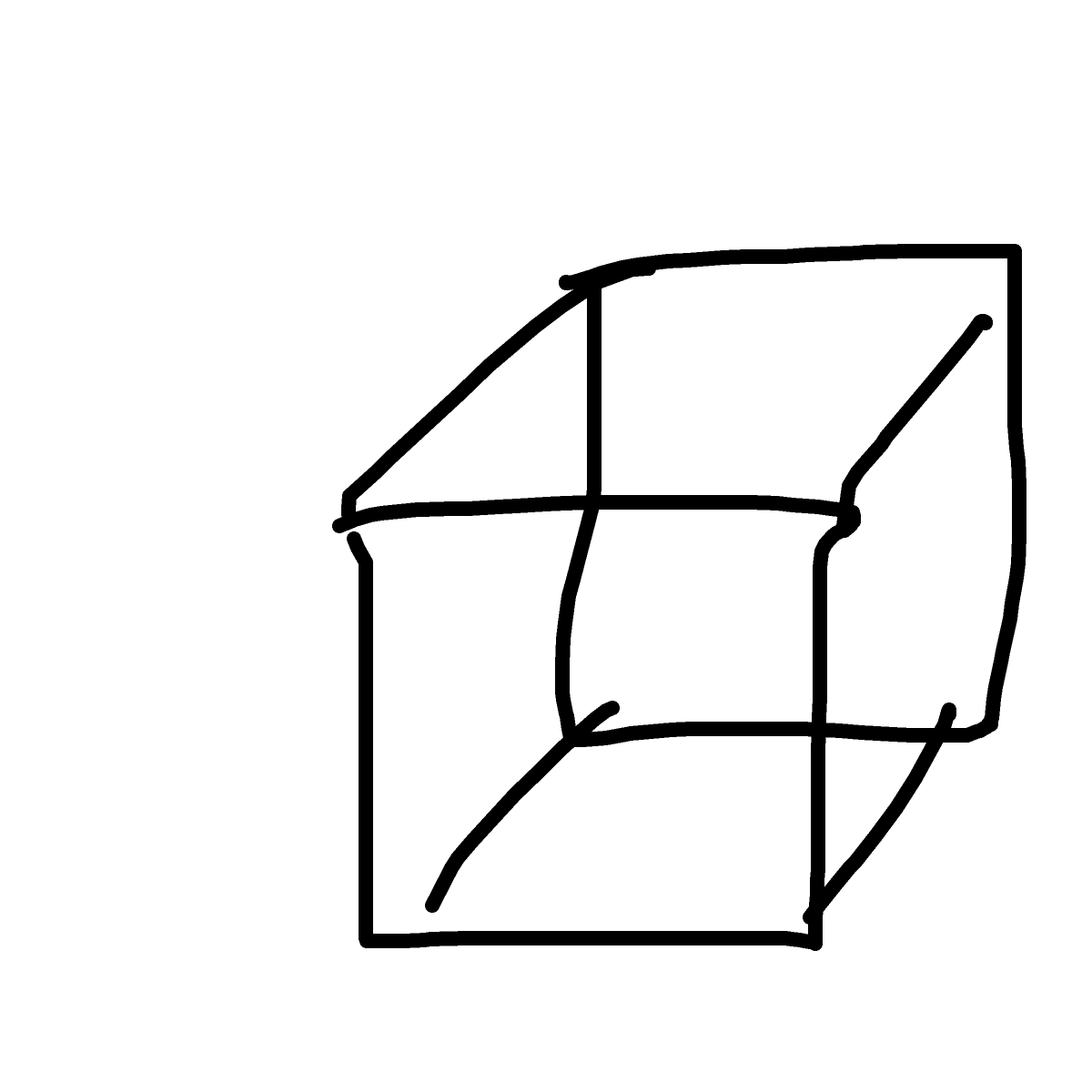 Puzzle Cube drawing by inkdifferent