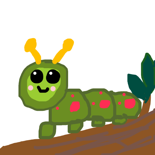 Caterpillar drawing by tandman