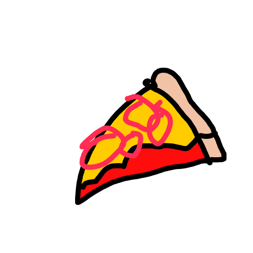 Pizza drawing by Betsy