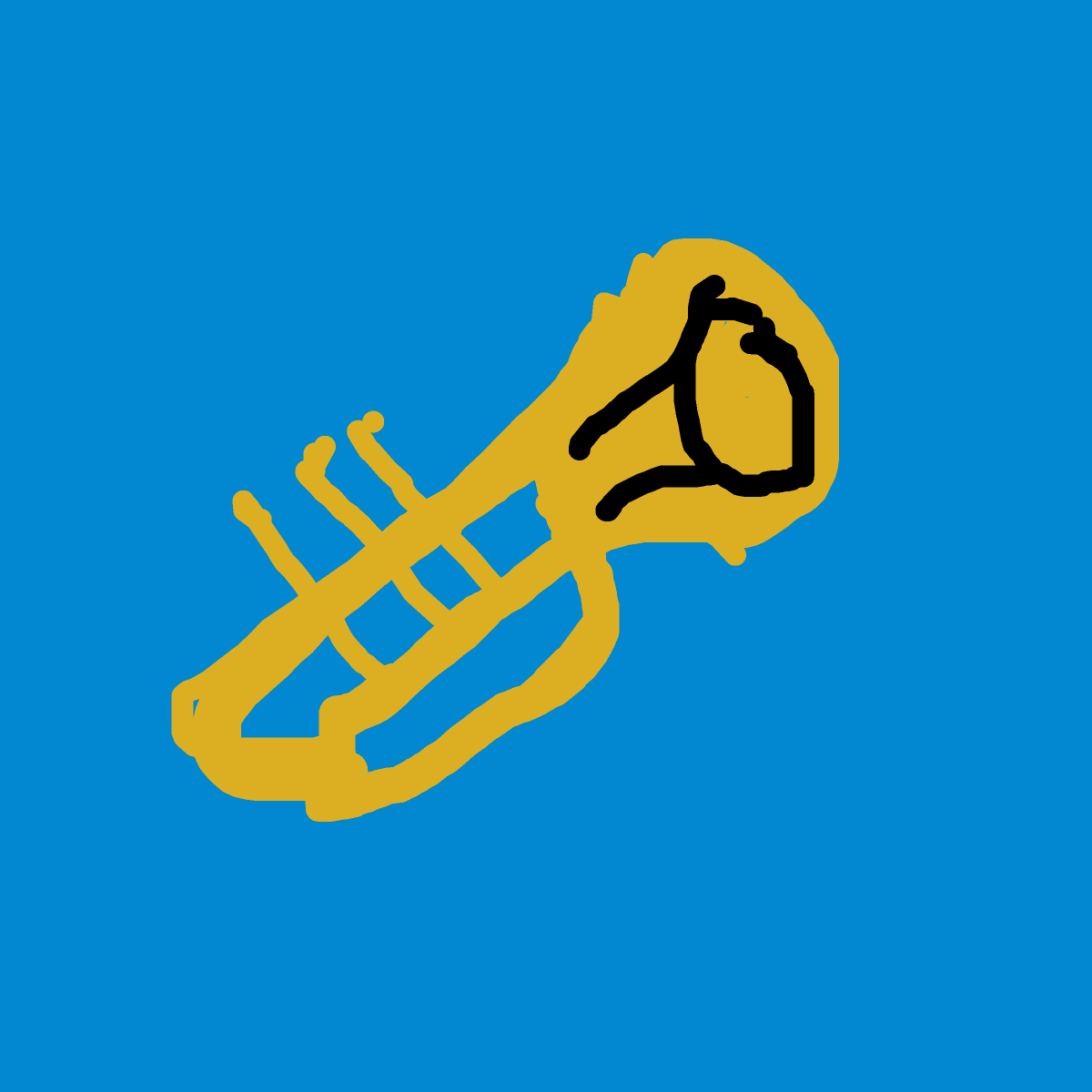 Trumpet drawing by dark-clear-force