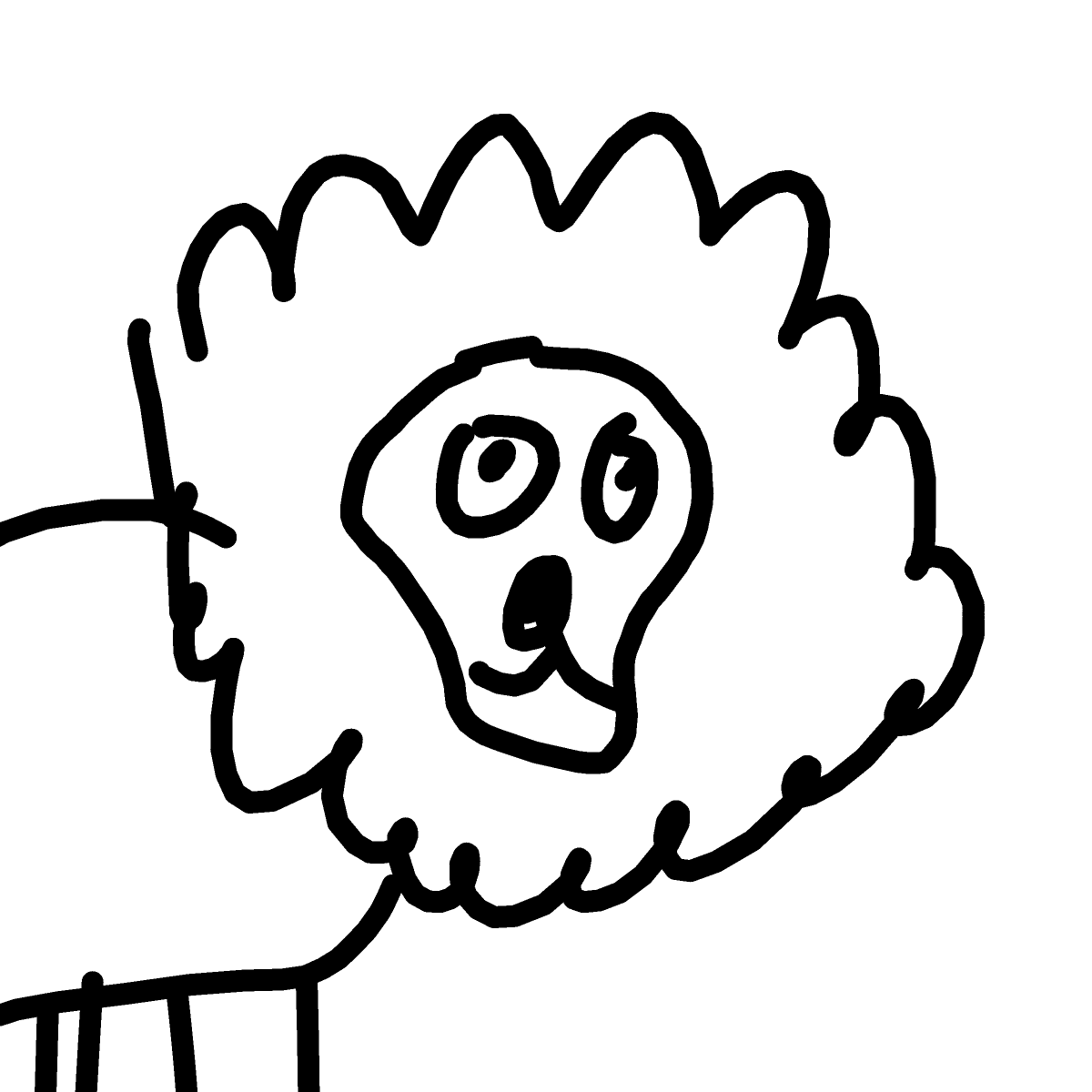 Lion drawing by Mr Doodles