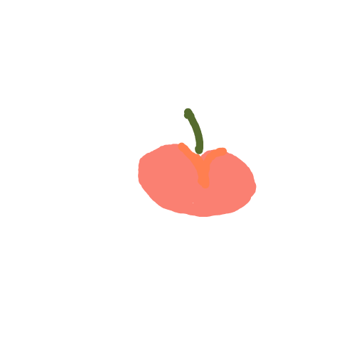 Peach drawing by oscar