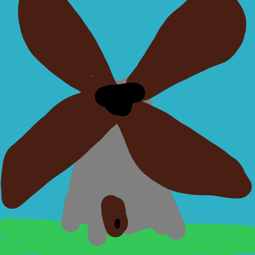 Windmill drawing by pearl-warm-king