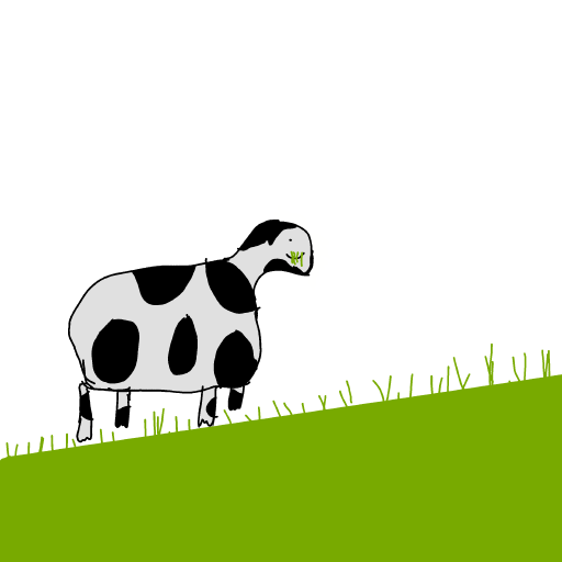 Cow drawing by Cwis448