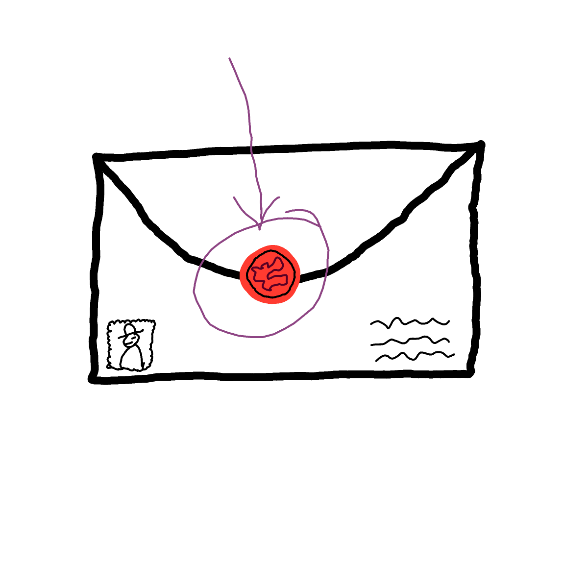 Wax Seal drawing by Nuss
