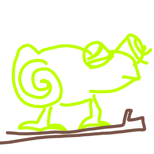 Chameleon drawing by poptown34