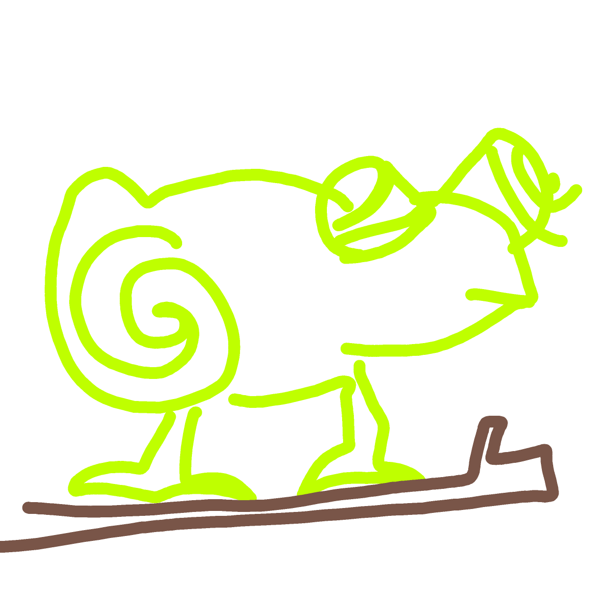 Chameleon drawing by poptown34