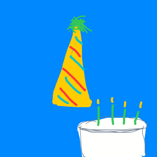 Party Hat drawing by rare-huge-ninja
