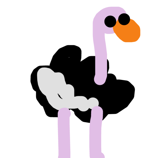 Ostrich drawing by knoxy