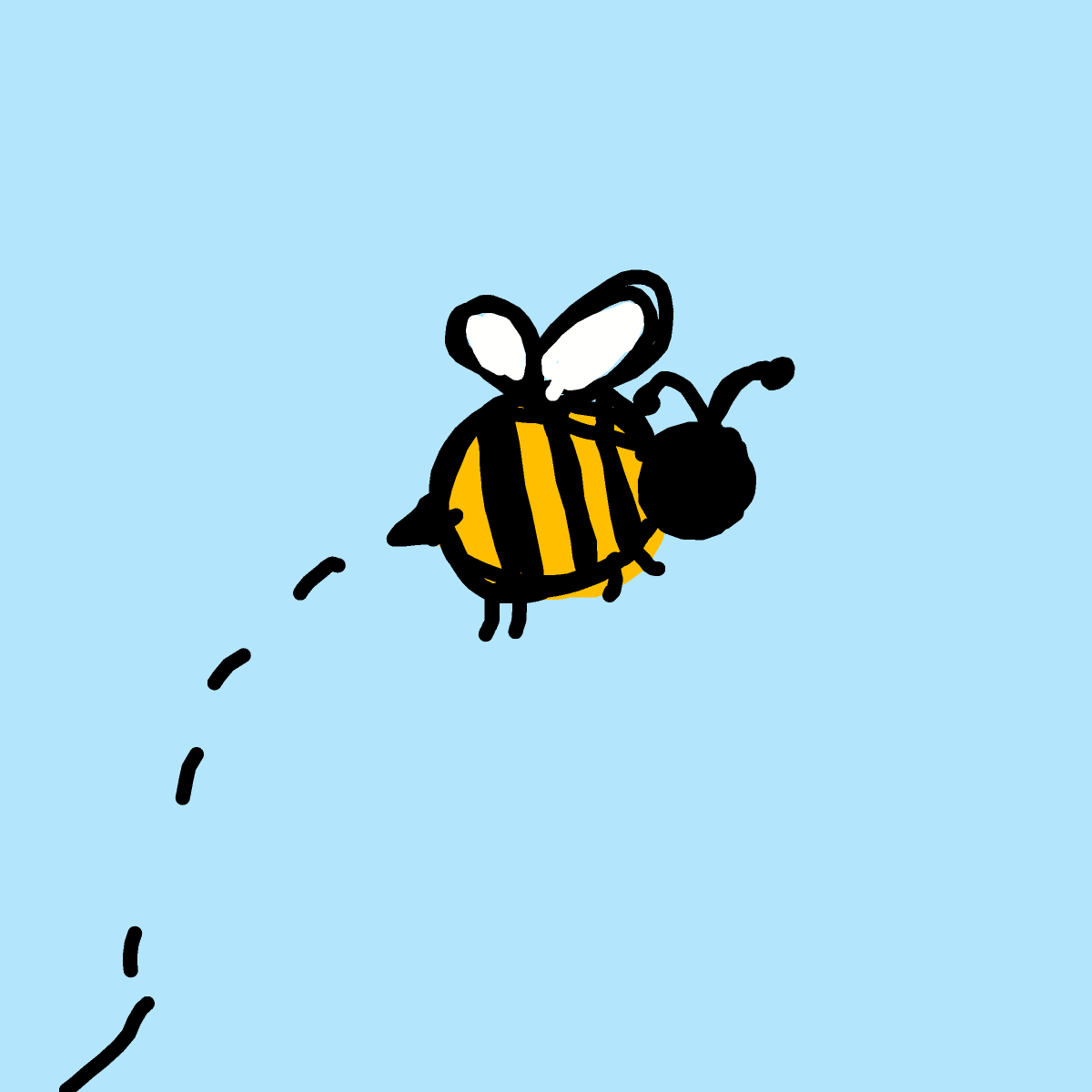 Bee drawing by sun-rose-drive