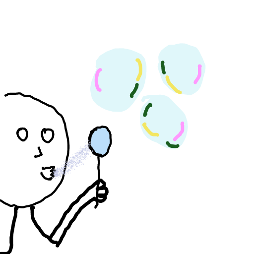Bubbles drawing by godor