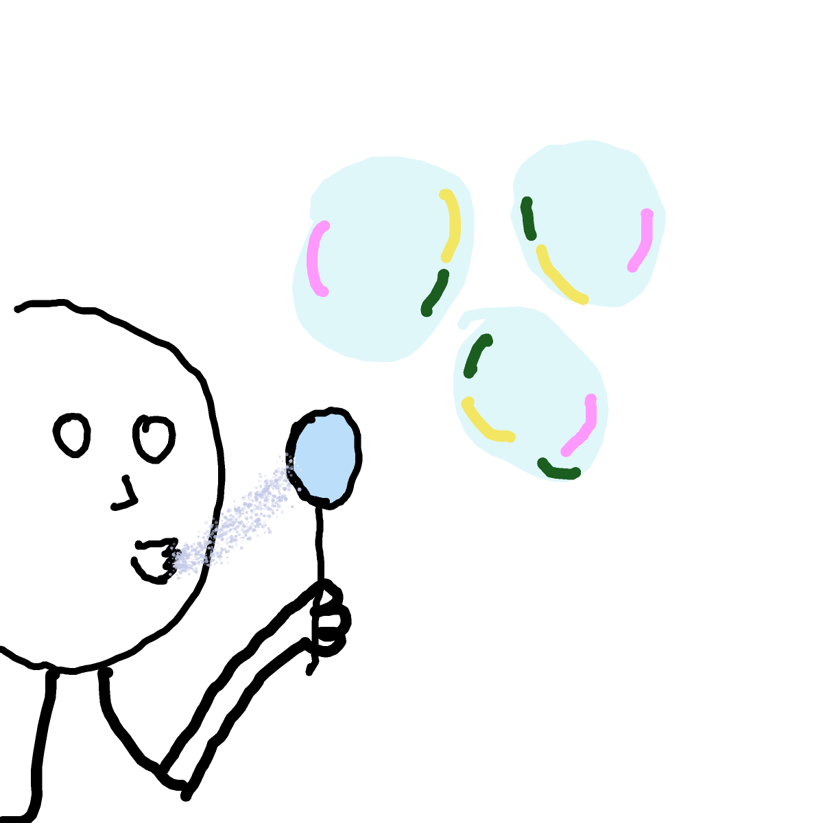 Bubbles drawing by godor
