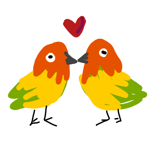 Lovebird drawing by kckitty