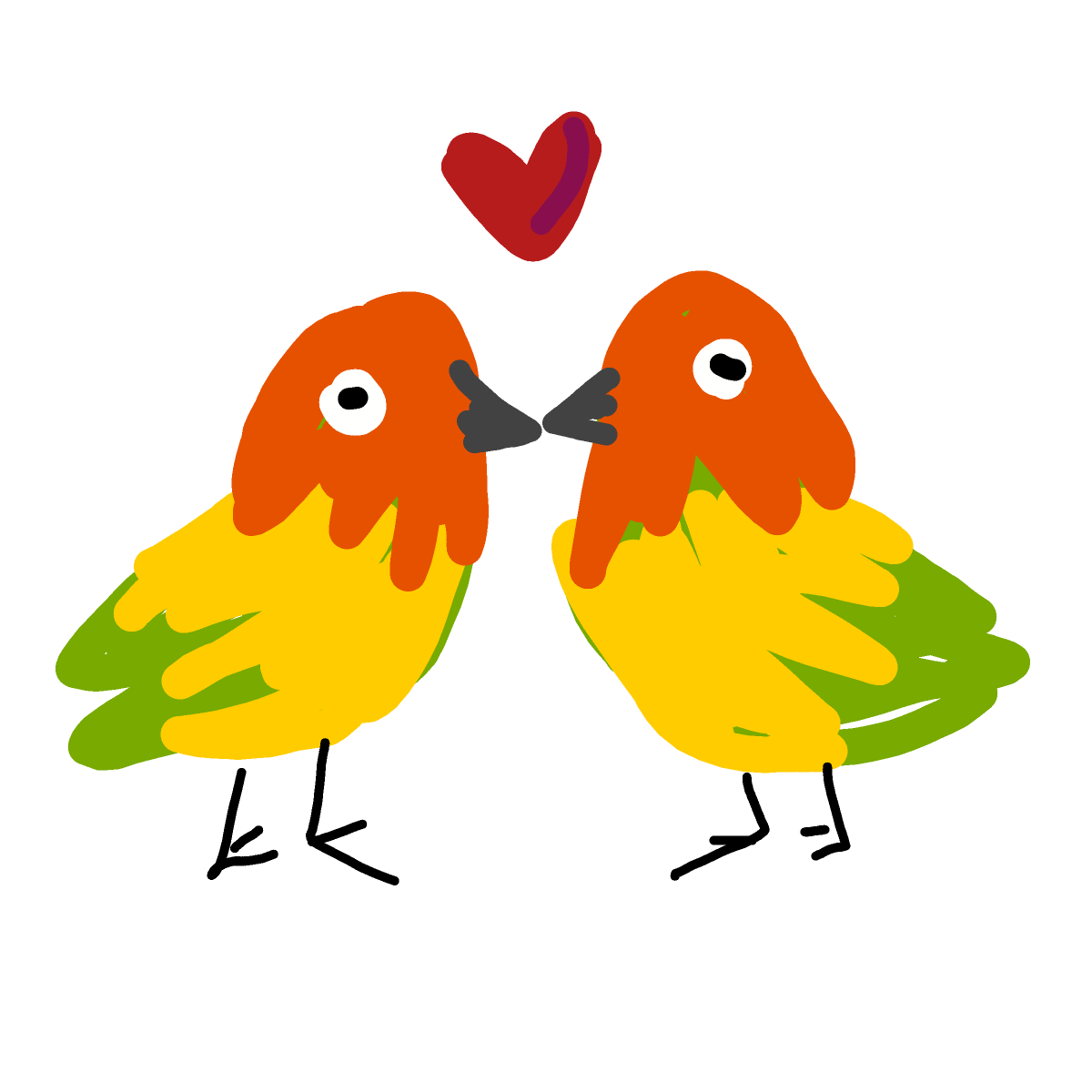 Lovebird drawing by kckitty