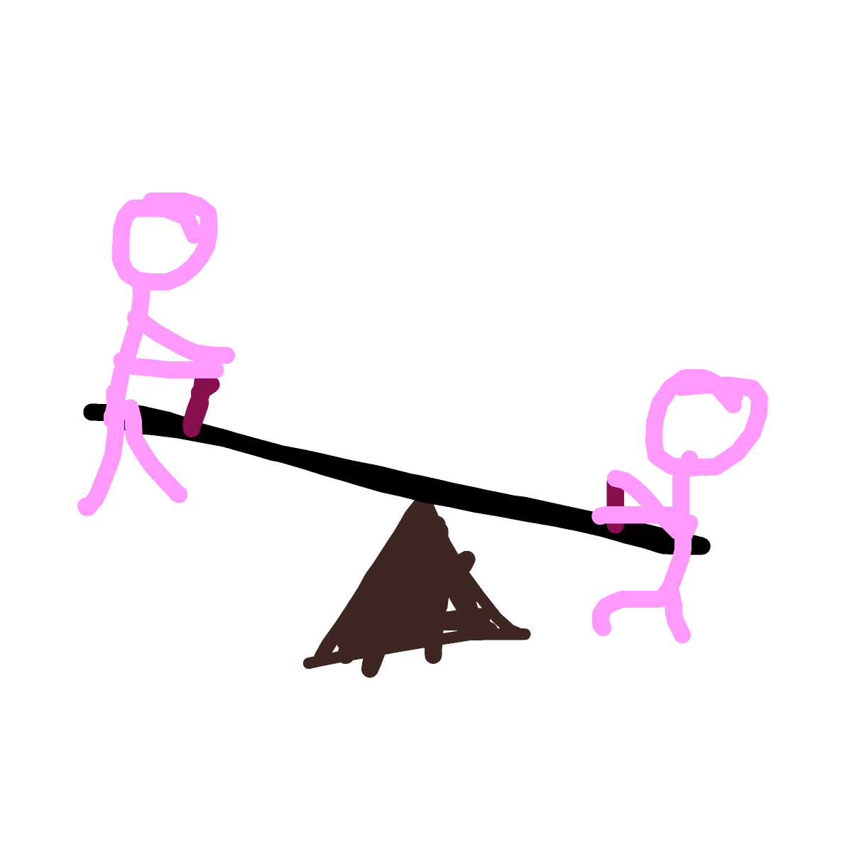 Seesaw drawing by beanieweenie