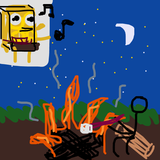 Campfire drawing by oxox