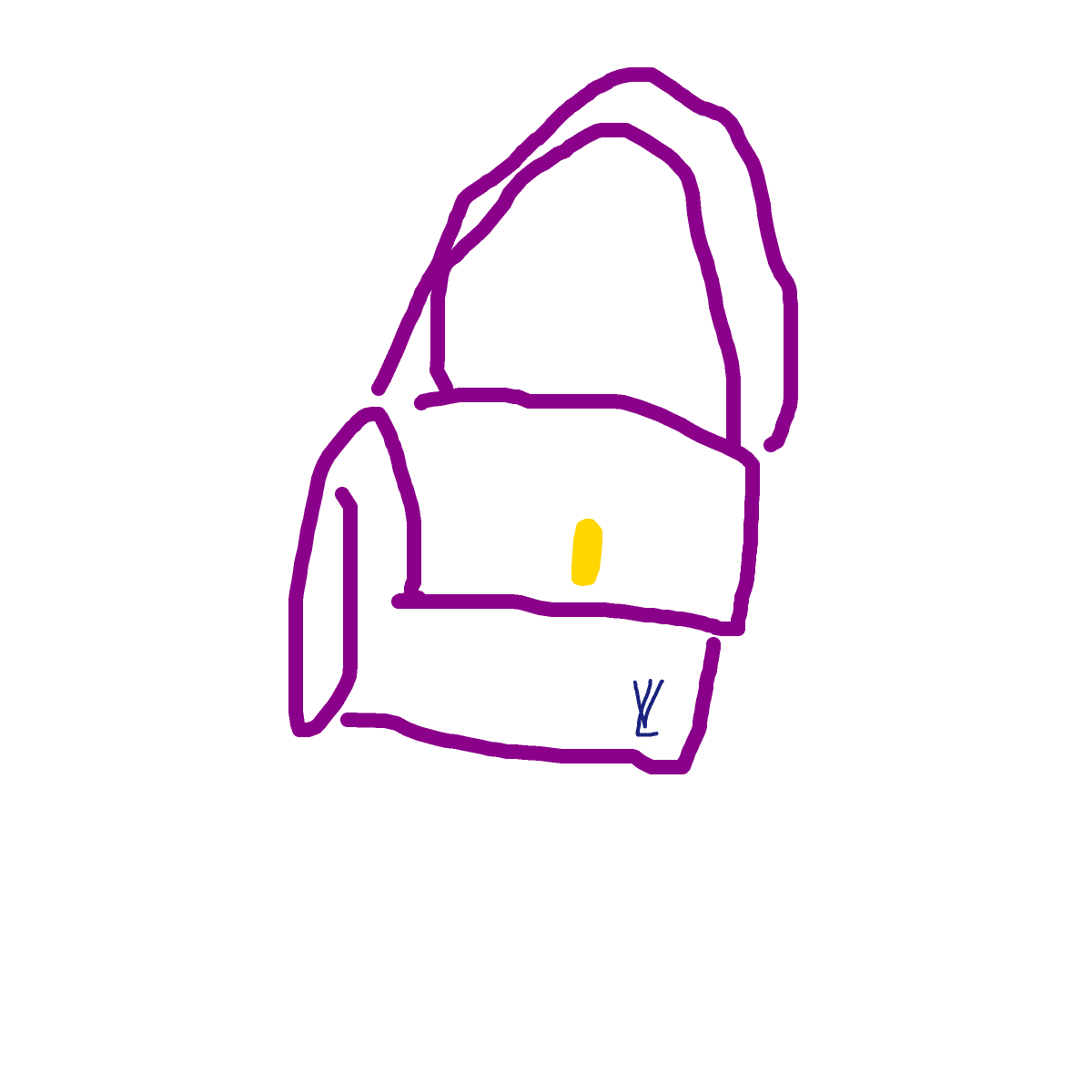 Purse drawing by mr inkwell