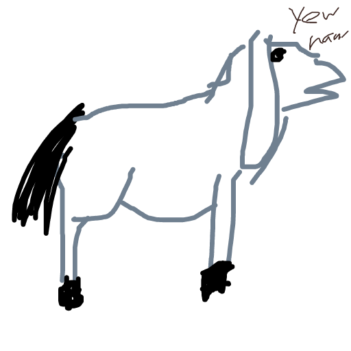 Mule drawing by pink-omega-master