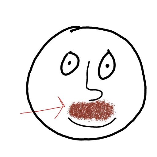 Mustache drawing by Shandi