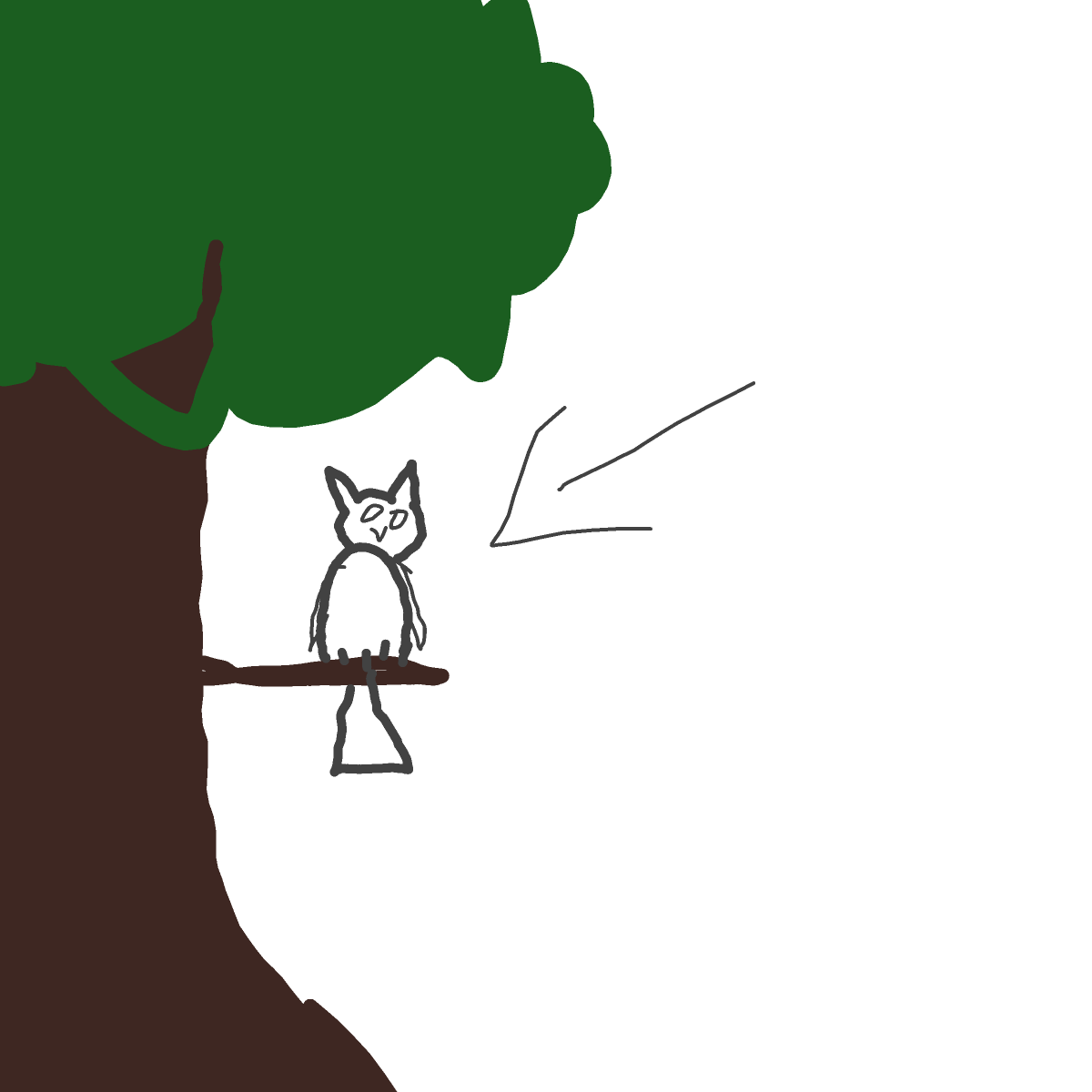 Owl drawing by Nuss